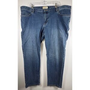 Carhartt Women's Medium Wash Denim Jeans Straight Leg Relax Fit Sz 22W